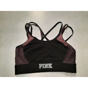 Victoria Secret PINK Ultimate Strappy Sports Bra Size Small S Heathered